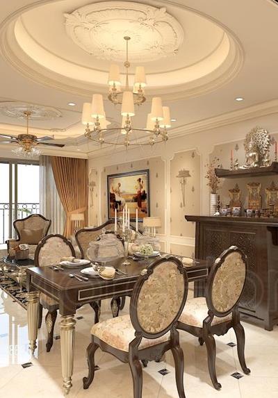  Bộ bàn ghế ăn tân cổ điển tại VinHomes Nguyễn Chí Thanh